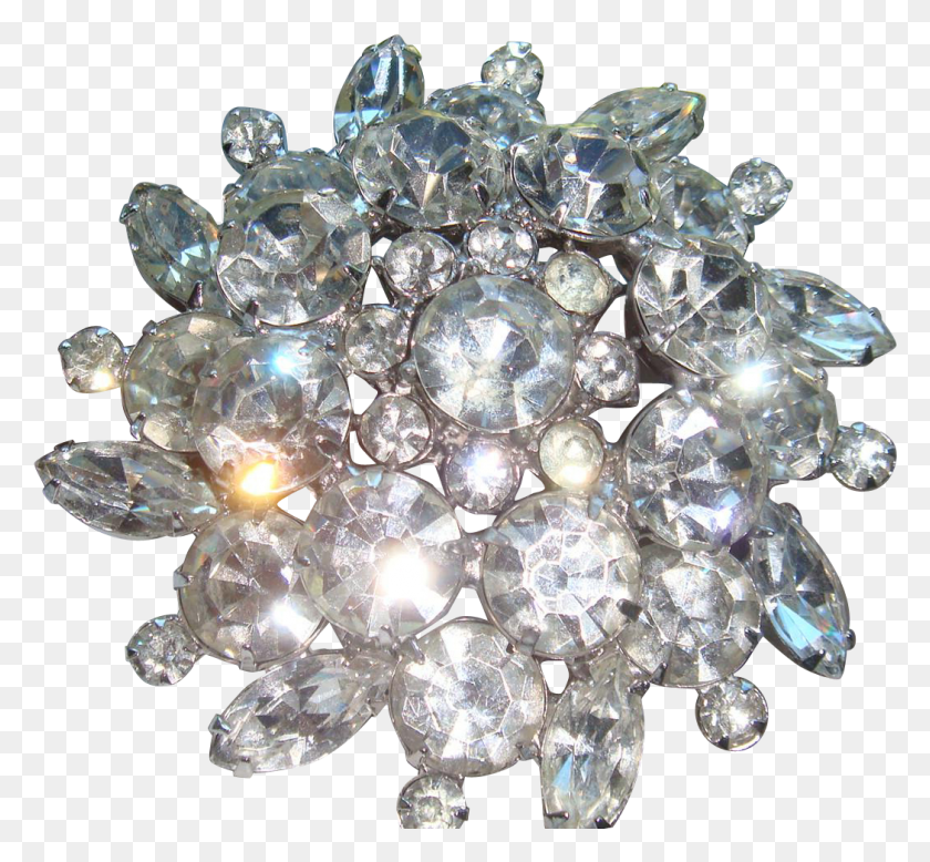 1048x965 Huge Dimensional Vintage Glistening Clear Rhinestone Diamond, Gemstone, Jewelry, Accessories HD PNG Download