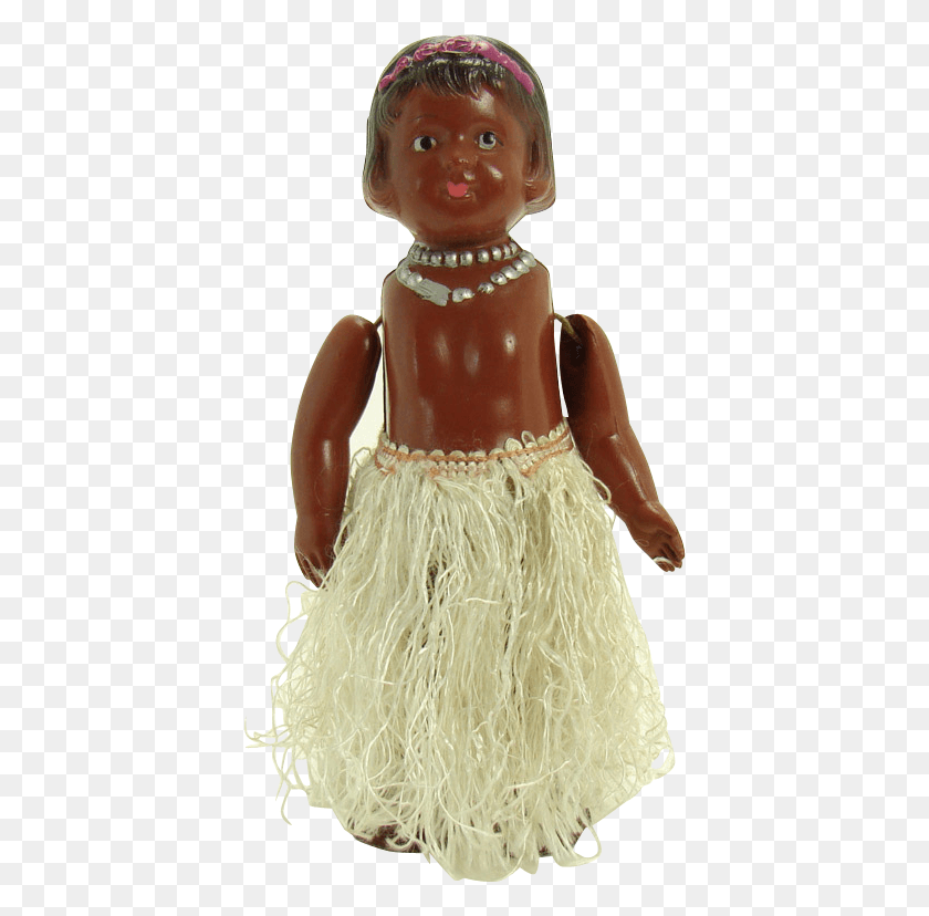 401x768 Hula Dancer Tin Amp Celluloid Wind Up Toy Figurine, Doll, Skirt, Clothing Descargar Hd Png