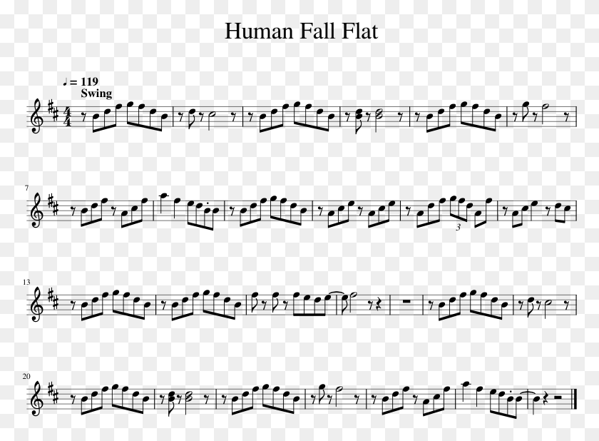 779x558 Human Fall Flat For Saxophone Sheet Music For Tenor Blue Devils 2018 Tenor Feature, Gray, World Of Warcraft HD PNG Download