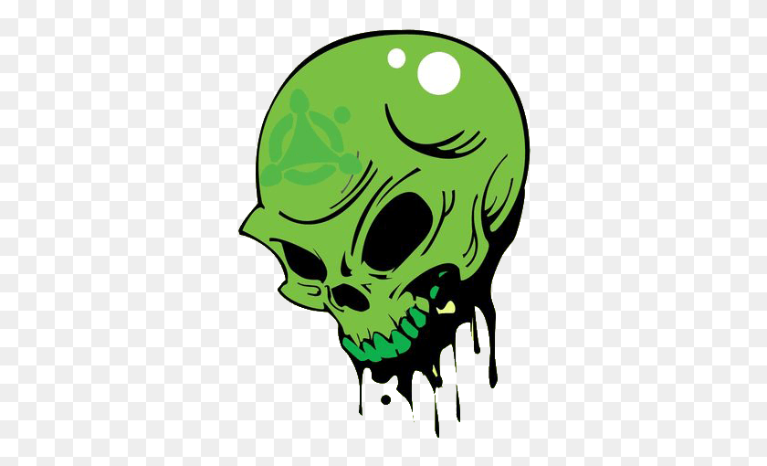 322x450 Human Symbolism Drawing Green Toxic Skull, Symbol, Alien, Stencil HD PNG Download
