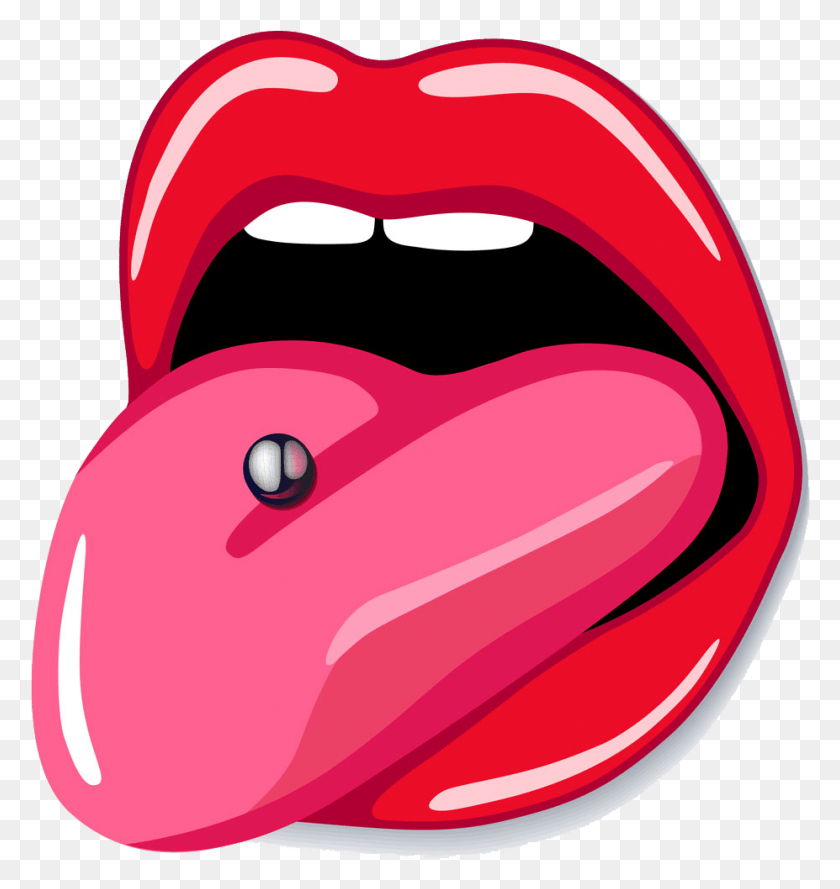 927x986 Human Tongue Mouth And Tongue, Lip, Helmet, Clothing HD PNG Download
