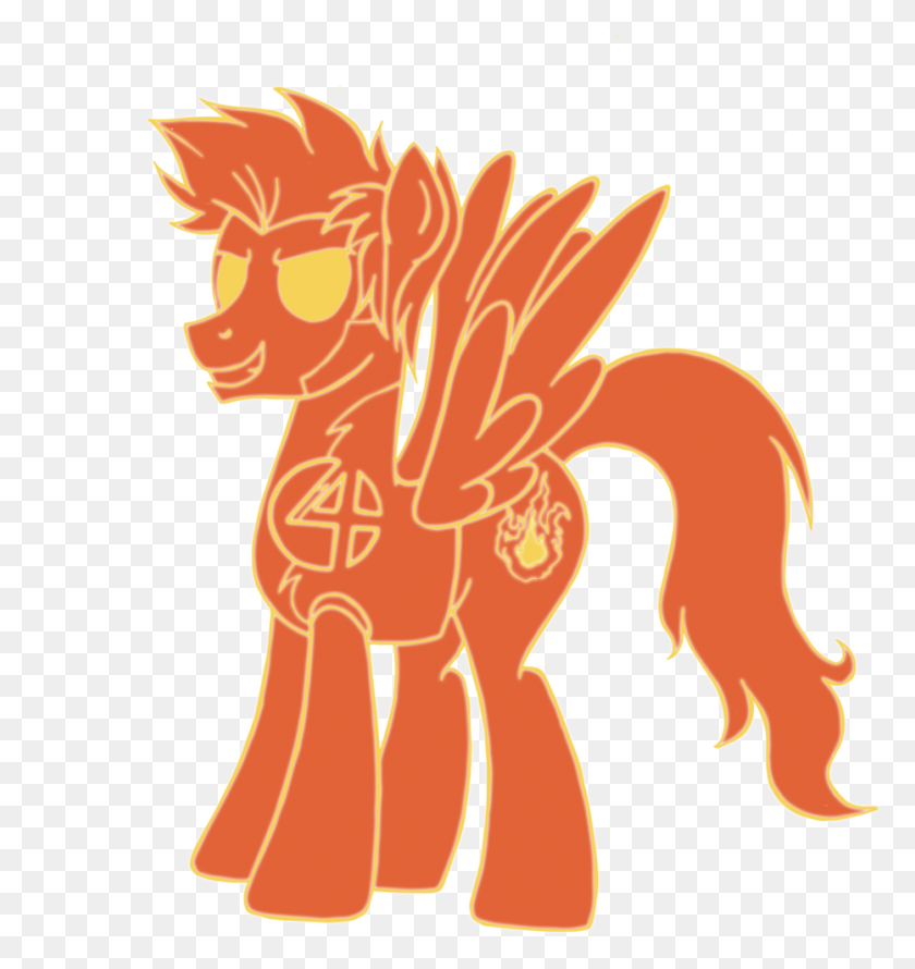 932x992 Antorcha Humana Johnny Storm Ponified Safe Cartoon, Flare, Light Hd Png