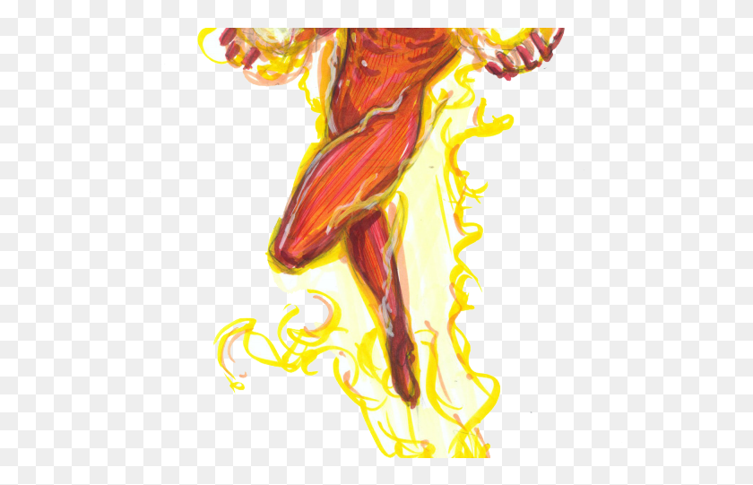 561x481 Human Torch Transparent Images Human Torch Drawing Comic, Fire, Flame, Bonfire HD PNG Download