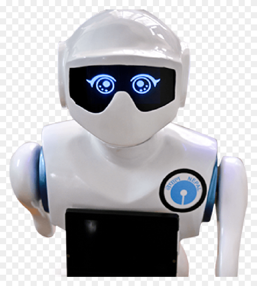 852x959 Humanoid Robot Pari For Human Interaction Powered By Robot, Helmet, Clothing, Apparel HD PNG Download