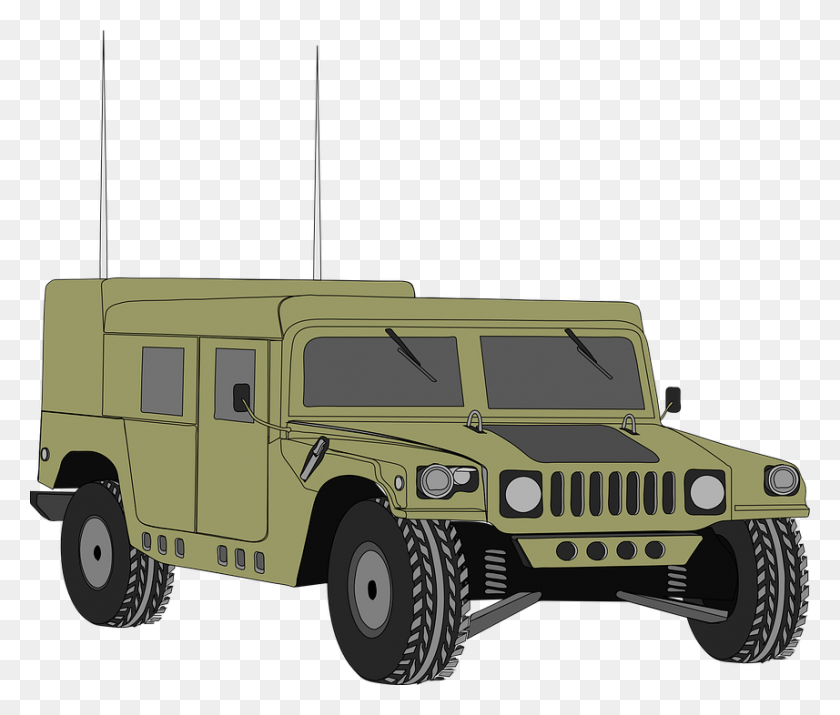 857x720 Vehículo Hummer Humvee Hum V Ejército Blindado Guerra Militar Humvee Clipart Png, Coche, Transporte, Automóvil Hd Png