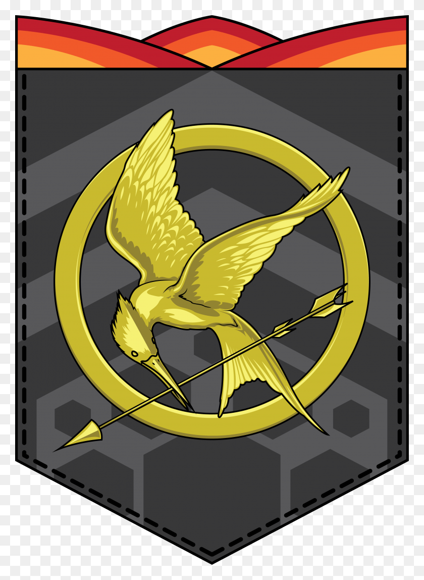3127x4365 Hunger Games T Shirt Pocket Design There Going To Be A 5th Hunger Games Movie, Symbol, Emblem, Logo HD PNG Download