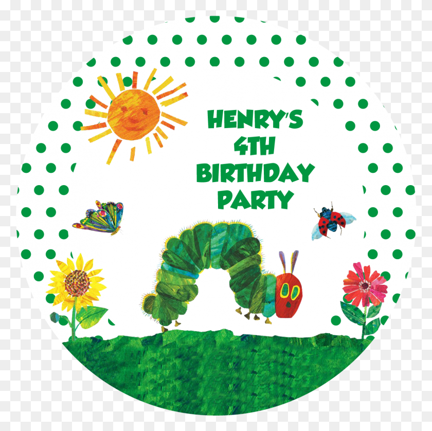 1174x1172 Hungry Caterpillar Party Box Stickers, Plant, Graphics HD PNG Download