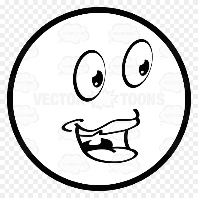 800x800 Hungry Face White Smiley Emoticon Free Clipart Images Sketch Of Face Free, Label, Text, Disk HD PNG Download
