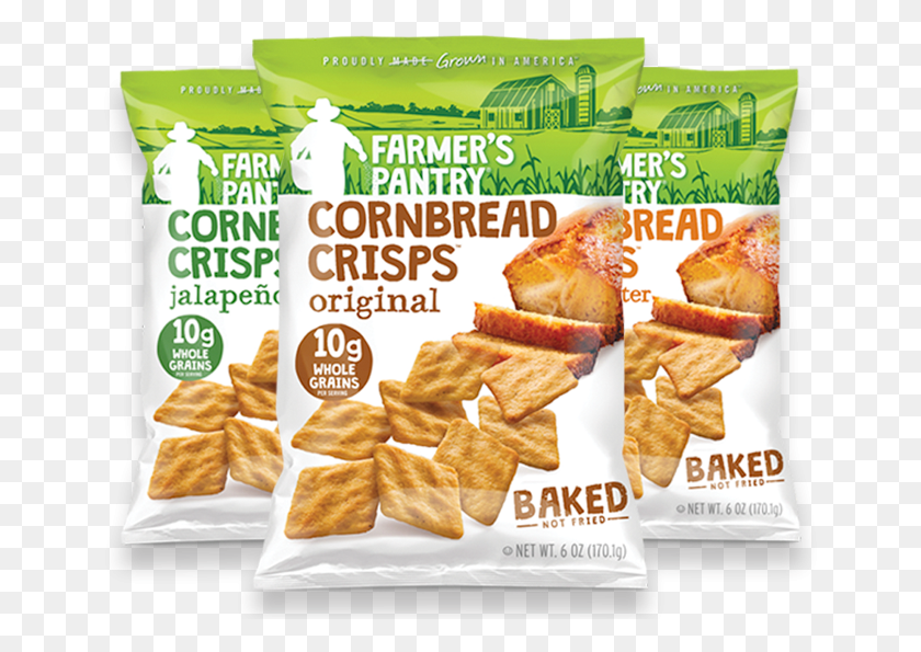 650x535 Hungry For Cornbread Crisps Farmer39s Pantry Cornbread Crisps, Bread, Food, Cracker HD PNG Download