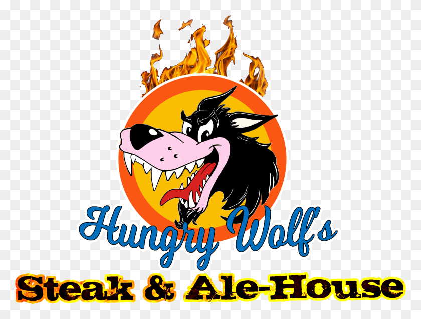 3536x2617 Hungry Wolfs Steak Amp Ale House Чианграй Графический Дизайн, Дракон, Пламя, Огонь Hd Png Скачать