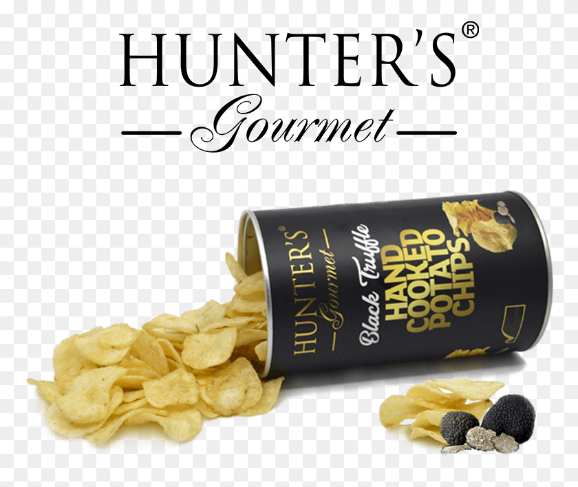 769x648 Hunter Foods Black Truffle Hand Cooked Potato Chips Hunter39s Gourmet Black Truffle, Bottle, Tin, Food HD PNG Download