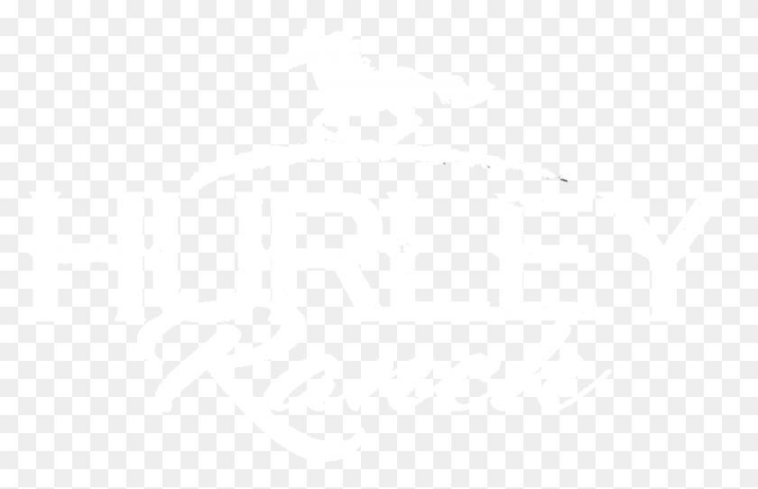 845x523 Hurley Ranch Logo White Stallion, Text, Label, Alphabet HD PNG Download