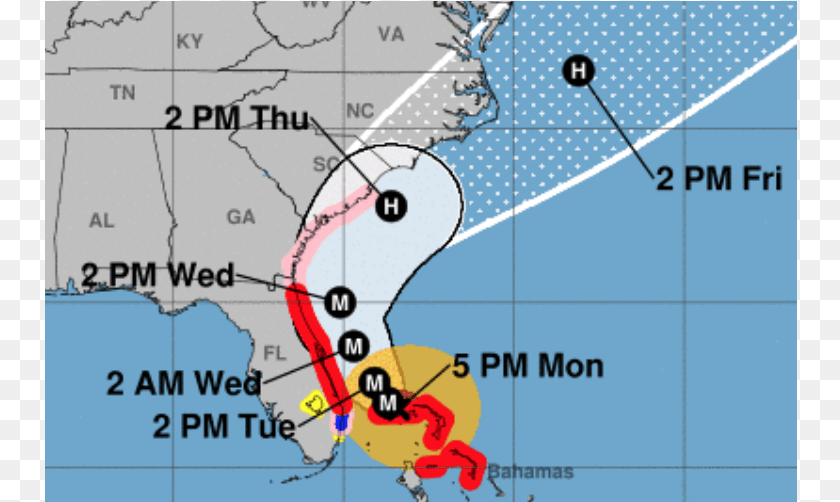 Hurricane Dorian Path Prediction, Chart, Plot, Map, Atlas Transparent PNG