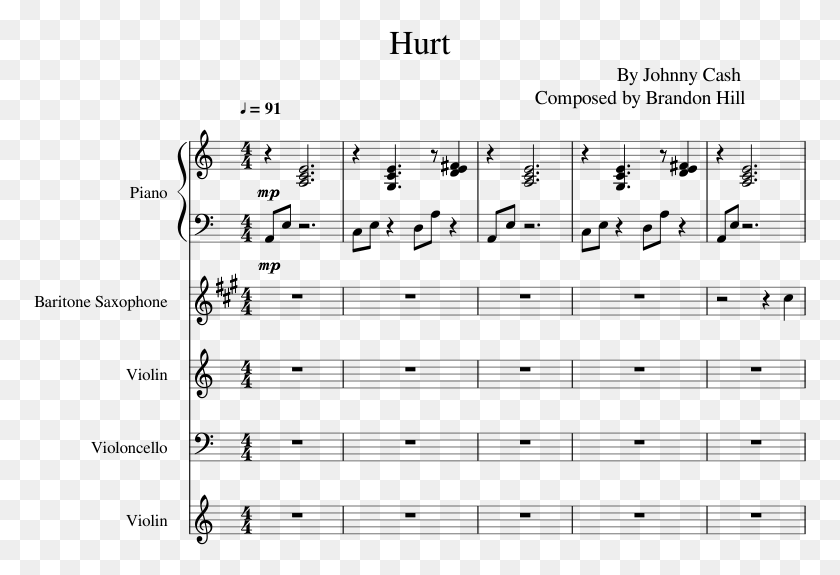 773x515 Hurt Sheet Music Composed By Joseph Davis 1 Of 10 Pages Sheet Music, Gray, World Of Warcraft HD PNG Download