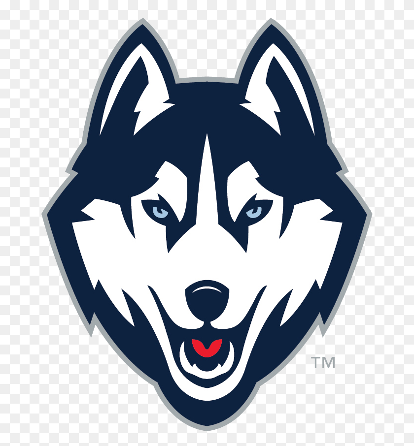 673x846 Husky Logo Connecticut Huskies, Label, Text, Stencil HD PNG Download