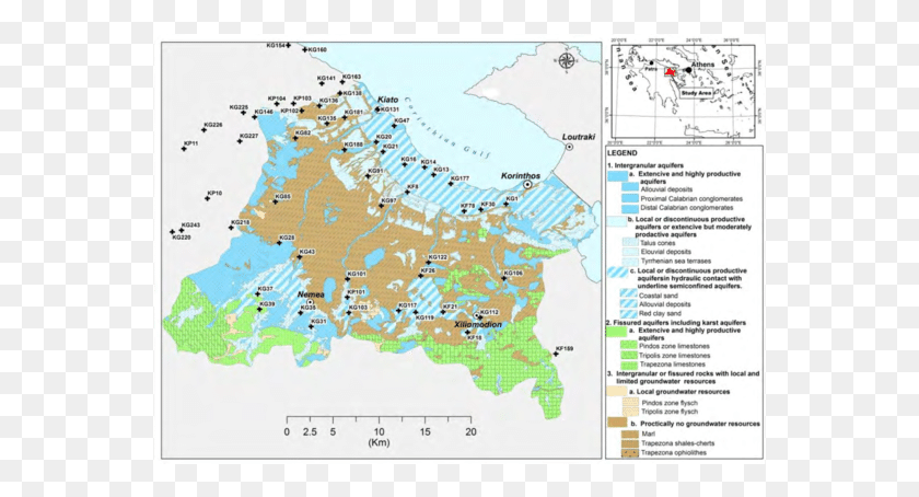 561x394 Гидрогеологическая Карта Района Исследования С Атласом Местоположения, Участок, Схема, Растительность Hd Png Скачать