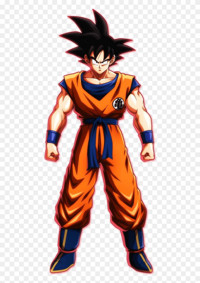 480x1129 Hydros On Twitter Dragon Ball Fighterz Base Goku, Person, Human, Hand HD PNG Download