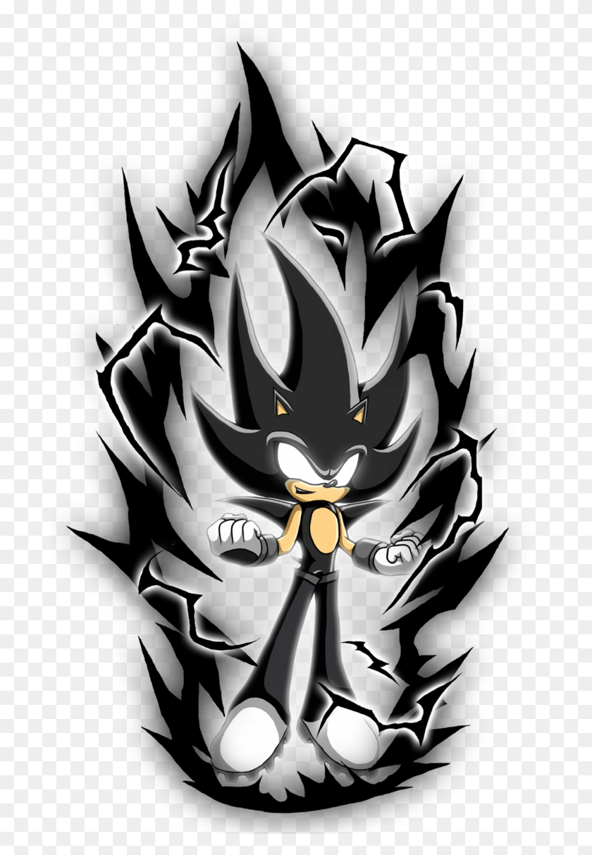 693x1153 Hyper Sonic Black By, Stencil, Wasp HD PNG Download