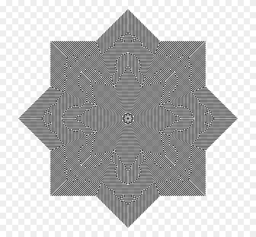 720x720 Гипнотическая Оптическая Иллюзия, Абстрактная Геометрическая Форма, Иллюстрация, Символ, Символ Звезды, Крест Png Скачать