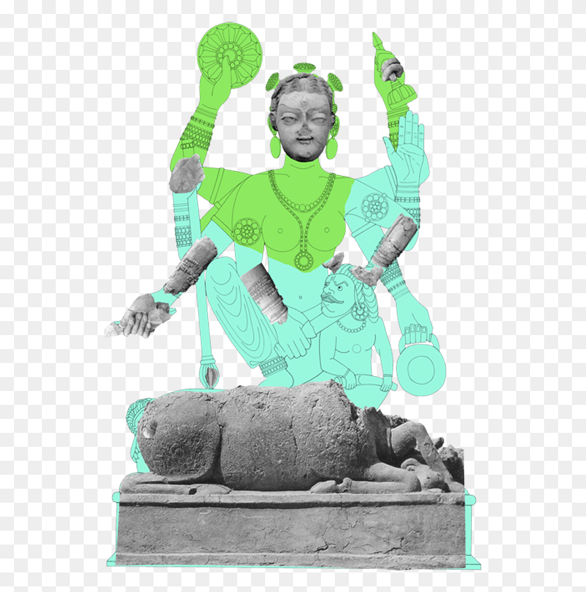 544x788 Гипотетическая Реконструкция Скульптуры Статуи Дурги, Человек, Человек Hd Png Скачать