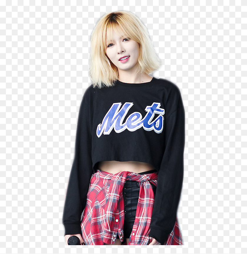 431x801 Hyuna Tartan, Clothing, Apparel, Person HD PNG Download