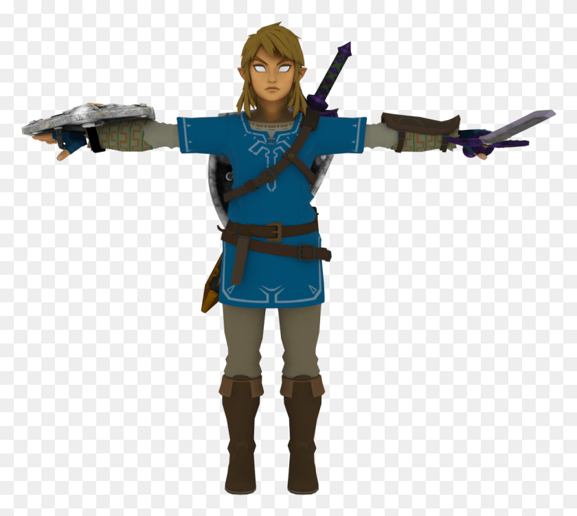 1161x1030 I Also Have Some New Model Previews From My Build To Hyrule Warriors Breath Of The Wild Link, Person, Human, Costume HD PNG Download