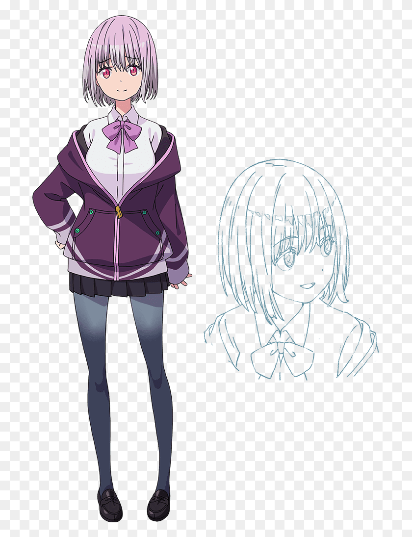 710x1035 I Am Aware Of This But Without The She39s Shattered Akane Shinjo Ssss Gridman, Clothing, Apparel, Sleeve HD PNG Download