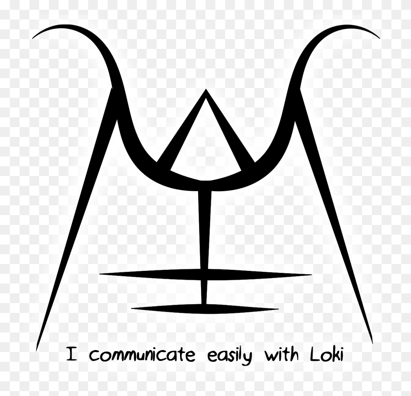 750x750 I Communicate Easily With Loki Sigil Requested By Loki Sigil, Stencil, Label, Text HD PNG Download