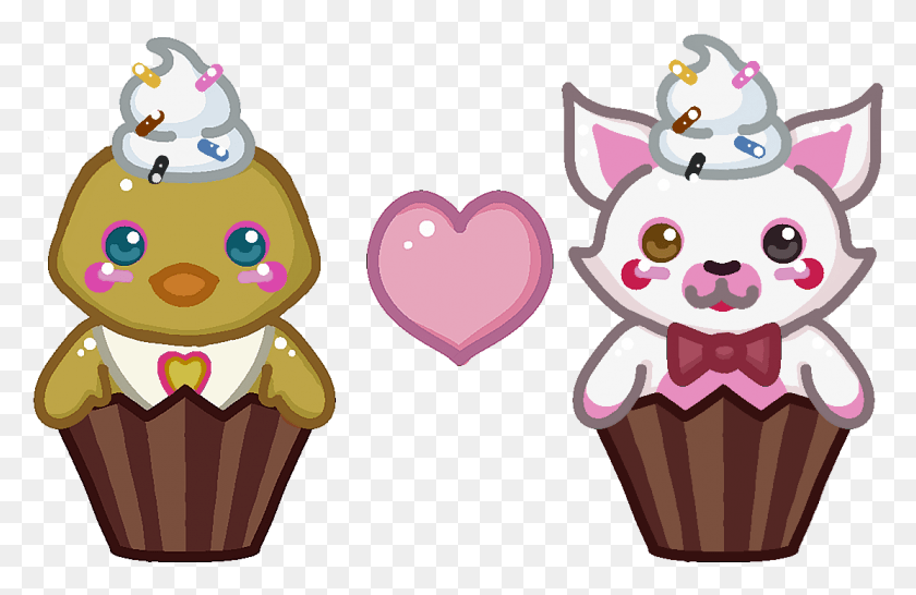 1111x693 I Couldn39t Resist To Make These Cute Five Nights Of Freddy, Cupcake, Cream, Cake HD PNG Download