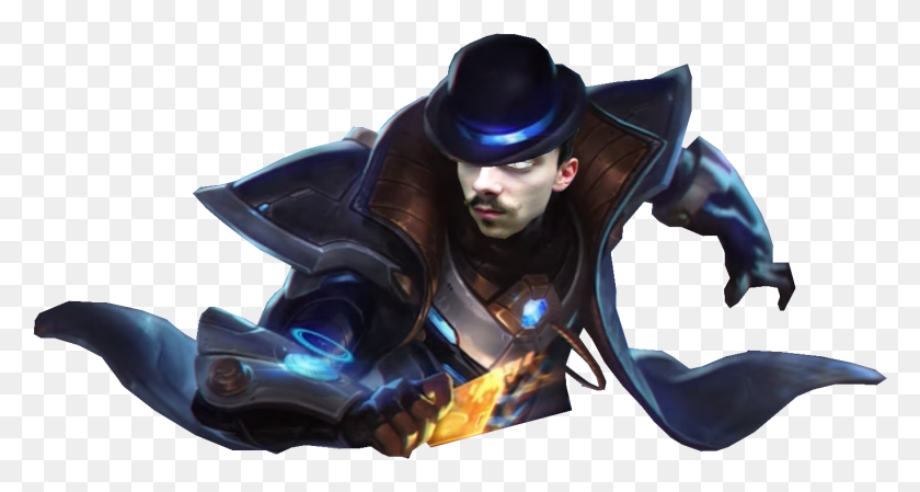 1368x683 I Cropped My Own Face And Put It On Pulsefire Twisted Fate, Person, Human, Hat HD PNG Download