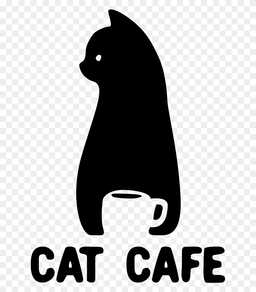 639x898 I Designed A Cat Cafe Logo Cat Cafe Logo, Gray, World Of Warcraft HD PNG Download