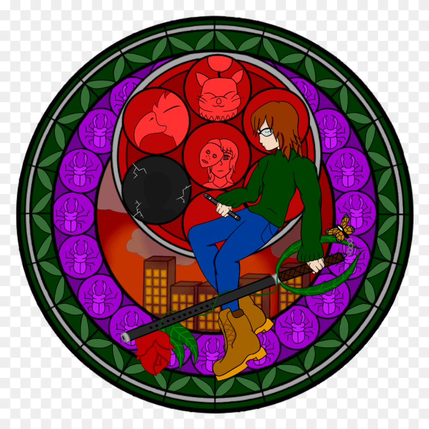1092x1092 I Did The Thing Stained Glass HD PNG Download