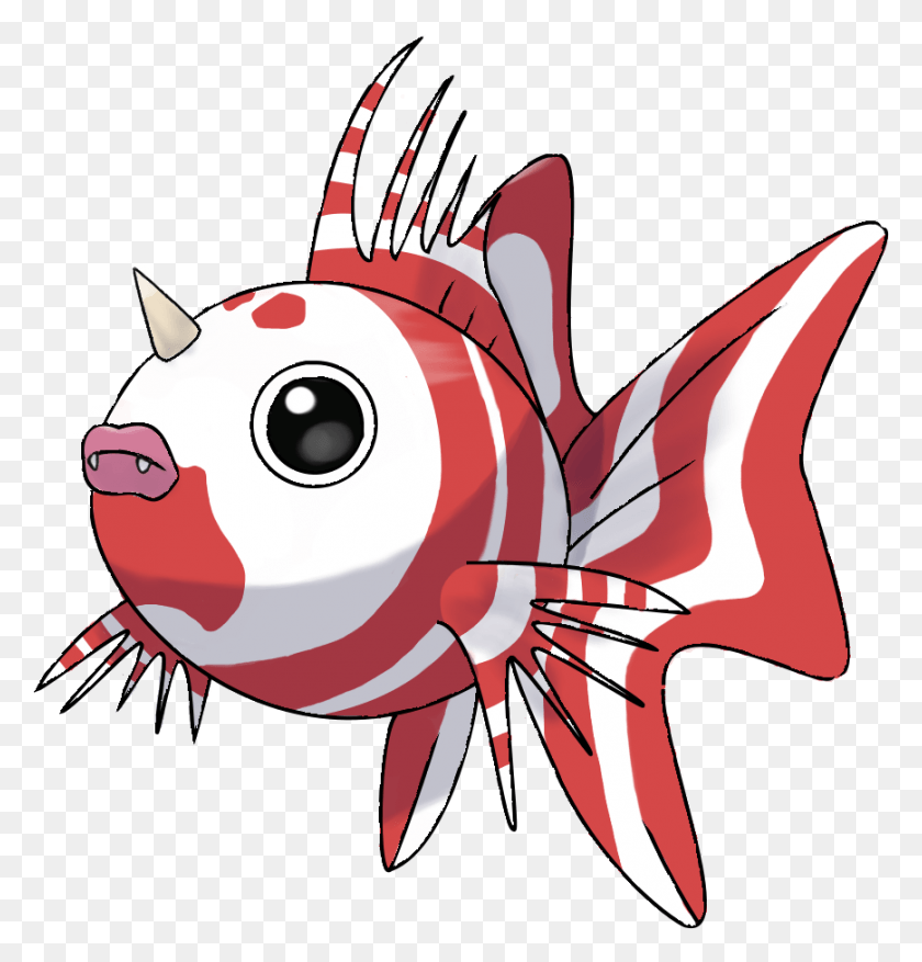 869x911 I Drew An Alola Seaking Inspired By A Lionfish Alola Seaking, Fish, Animal, Goldfish HD PNG Download