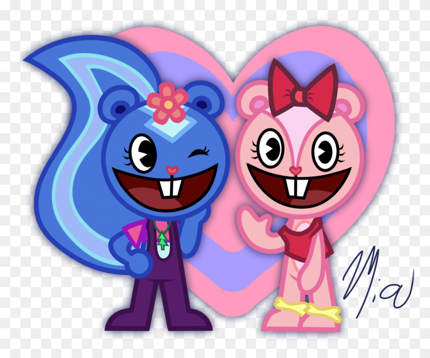 1216x996 I Drew Petunia And Giggles39 Outfits From Put Your Pink Giggles Happy Tree Friends, Purple, Heart, Graphics HD PNG Download