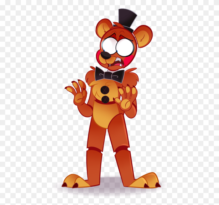 452x726 I Drew The Fnaf 2 Bots Well Apart From Two But Sh Bonnie And Toy Chica, Costume, Face, Hand HD PNG Download