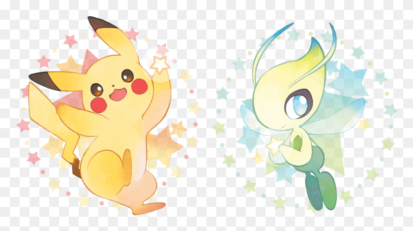 1043x548 I Ended Up Making A Celebi To Go Along With The Printpic Cartoon, Graphics, Floral Design HD PNG Download
