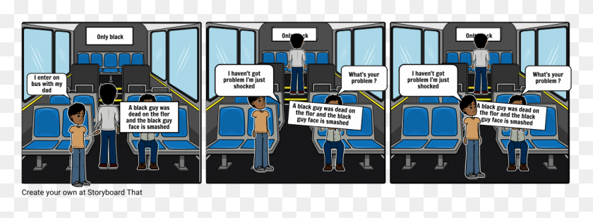 1149x368 I Enter On Bus With My Dad Only Black A Black Gu Cartoon, Vehicle, Transportation, Person HD PNG Download