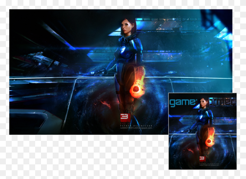 1004x709 I Had Started To Create This Artwork When The Gi Cover Mass Effect 3 Art, Person, Human, Crowd HD PNG Download