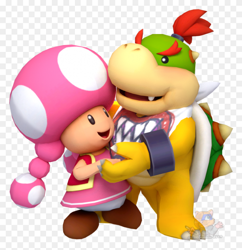841x871 I Have To Much Power With Theses Models Bowser Jr And Toadette, Toy, Figurine, Super Mario HD PNG Download