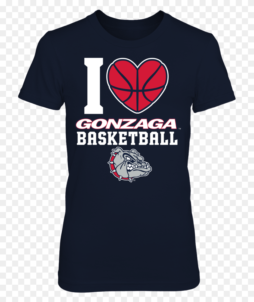 723x937 I Heart Basketball Front Picture Gonzaga Bulldogs Fan American Football, Clothing, Apparel, T-shirt HD PNG Download