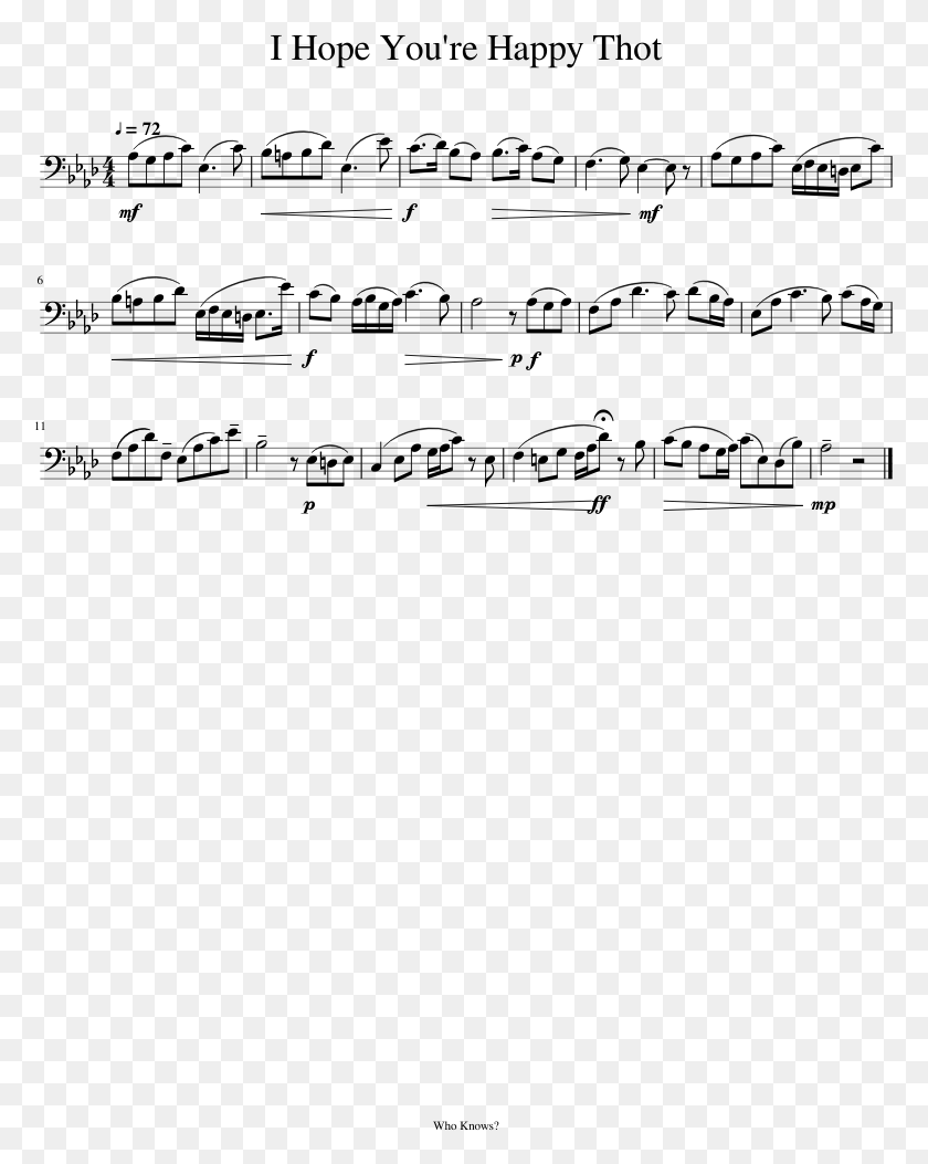 777x993 I Hope You39re Happy Thot Hotline Bling Trombone Sheet Music, Gray, World Of Warcraft HD PNG Download