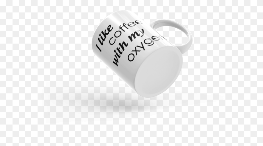 595x409 I Like Coffee With My Oxygen Coffee Mug Proxyclick, Coffee Cup, Cup, Tin HD PNG Download