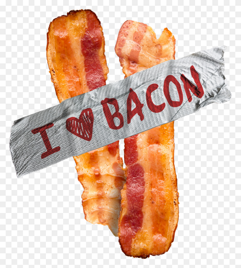 1063x1188 I Love Bacon Strip Of Duct Tape, Pork, Food, Bread HD PNG Download