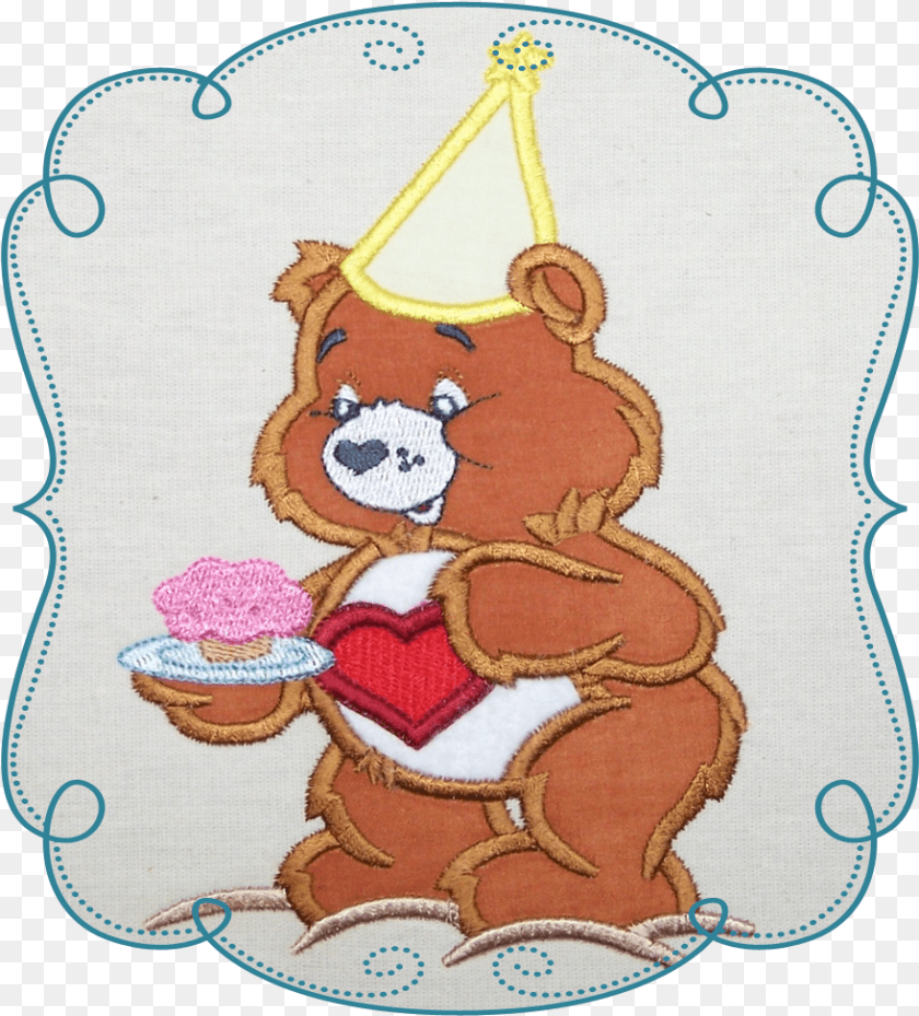 I Love Cuddle Bear Machine Embroidery, Applique, Pattern, Stitch, Home Decor Sticker PNG