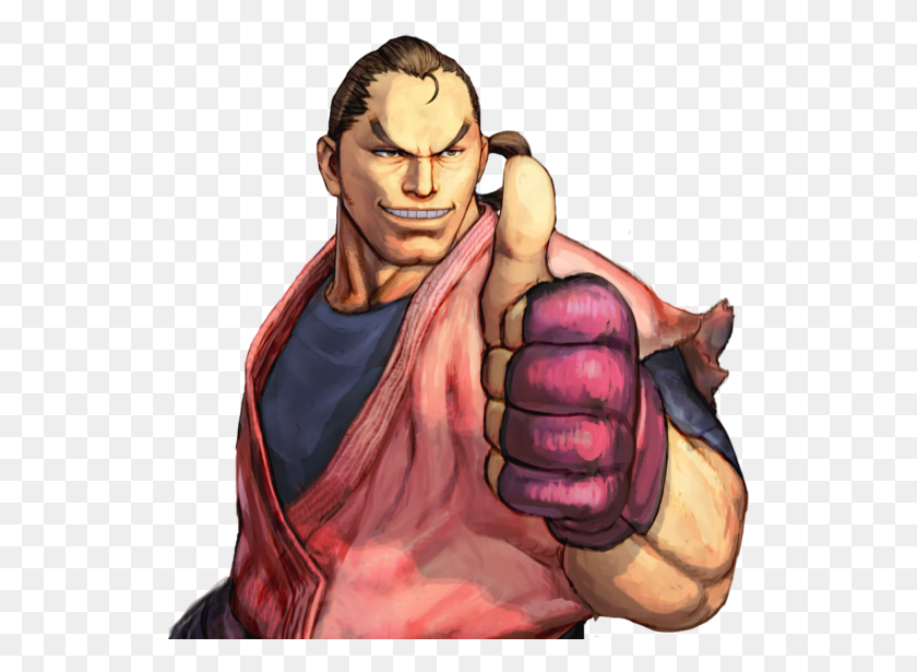 535x555 I Love Joke Characters In Fighting Games Which One Street Fighter 4 Dan Hibiki, Person, Human, Finger HD PNG Download