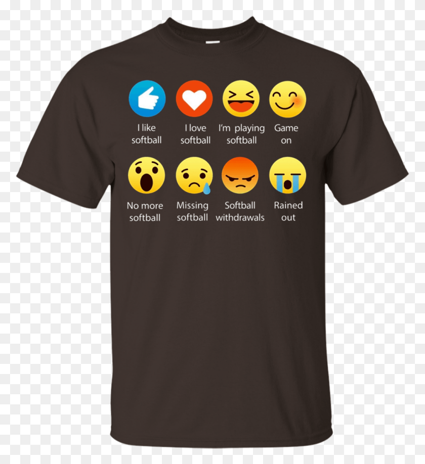 1039x1143 Descargar Png I Love Softbol Emoji Emoticon Graphic Tee Shirt, Clothing, T-Shirt Hd Png