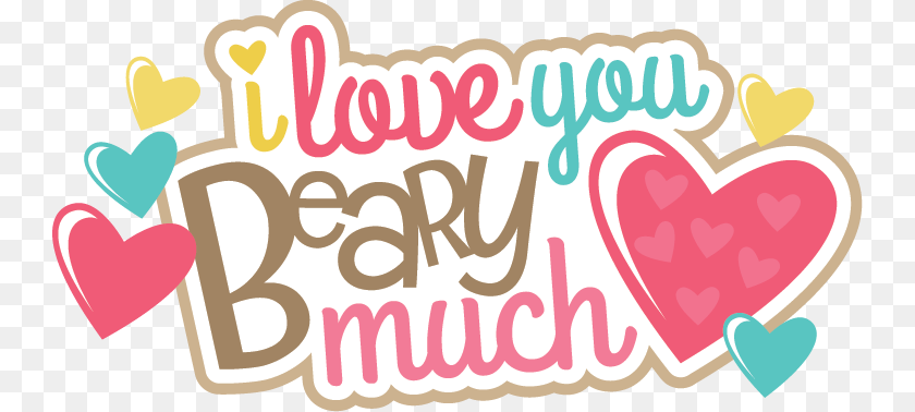 744x378 I Love You Beary Much Svg Scrapbook Title Svg Scrapbook Love Ya Clip Art, Dynamite, Weapon, Envelope, Greeting Card Sticker PNG