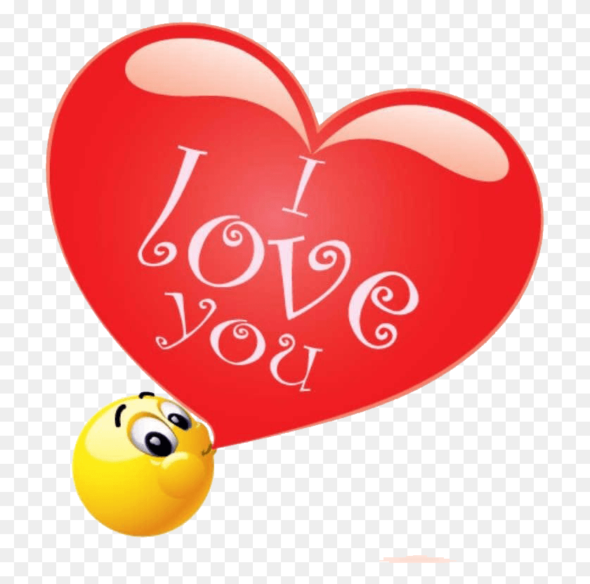 711x771 I Love You Love Emoji, Heart, Ball, Balloon HD PNG Download