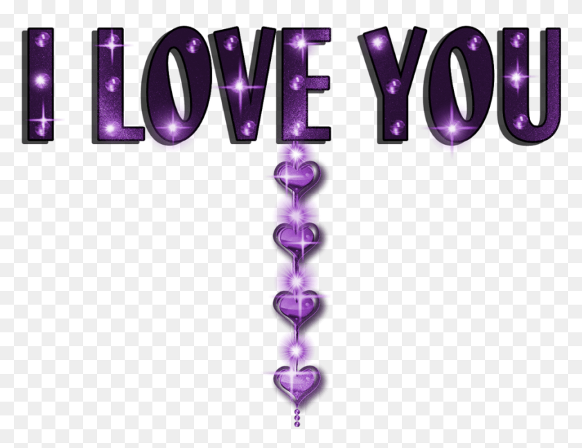 901x679 I Love You Purple Glow Clip Art By Juleesan D5e2gbe Graphic Design, Text, Alphabet, Graphics HD PNG Download
