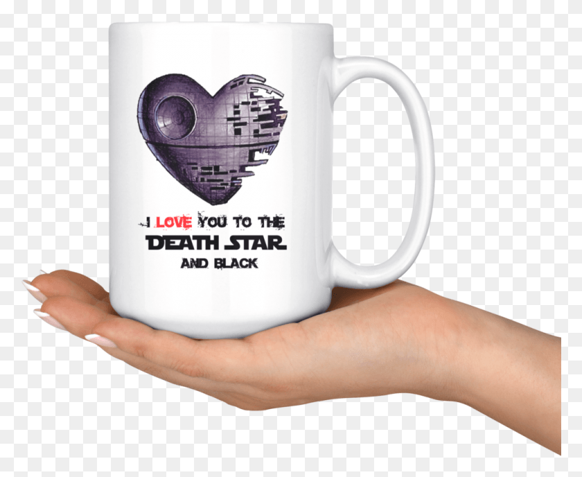 1020x822 I Love You To The Death Star And Black Star Wars Mug Joy Bottle We Happy Few, Coffee Cup, Cup, Person HD PNG Download